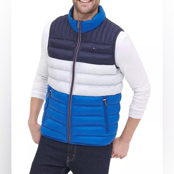 Tommy Hilfiger Quilted ColorBlock Ultra Loft Vest - Picture 1 of 5